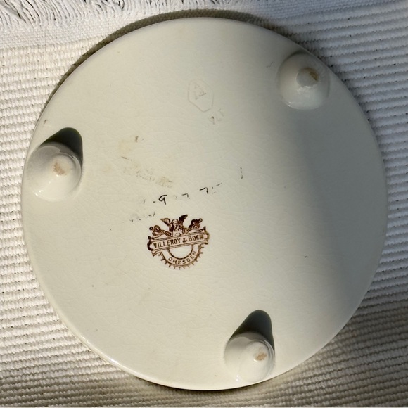 1975 MCM VILLEROY & BOCH Dresden Teapot Design Porcelain Trivet-Marked 6”across - Picture 3 of 5